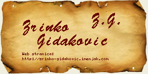 Zrinko Gidaković vizit kartica